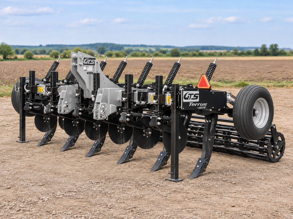 Descompactador GTS Terrus em cenário agrícola