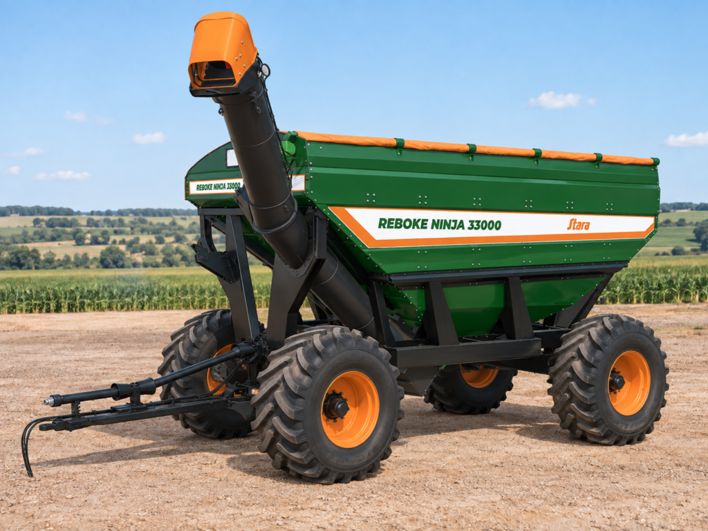 Graneleira Stara Reboke Ninja 33000 em cenário agrícola