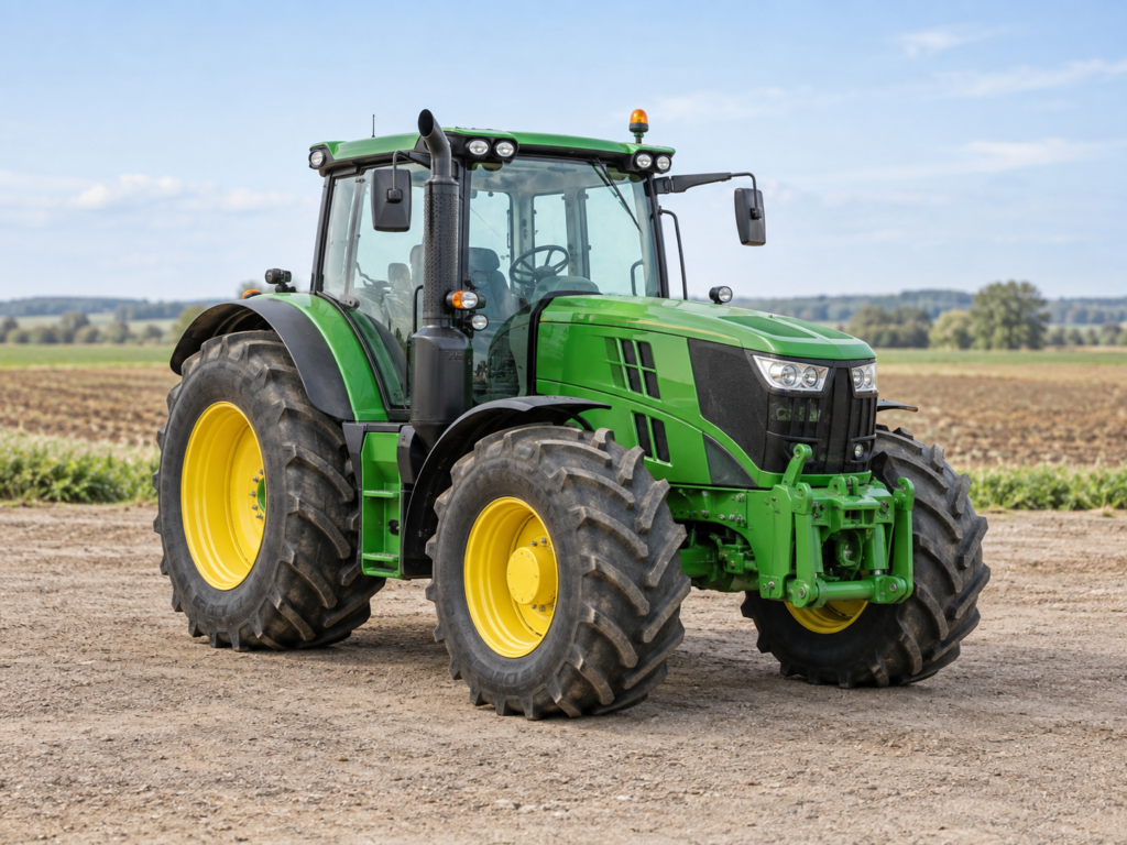 Tratores em cenário agrícola